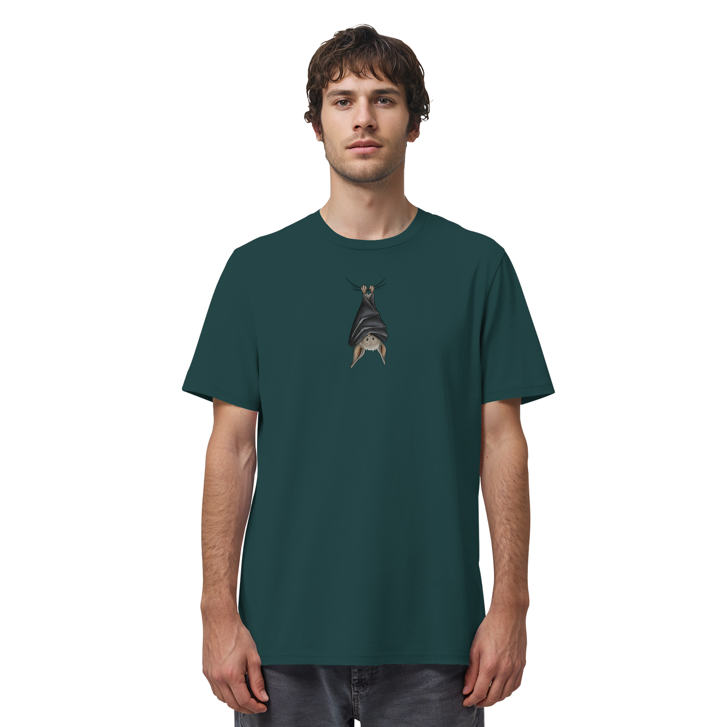 Lustig chillende Fledermaus - Organic Shirt