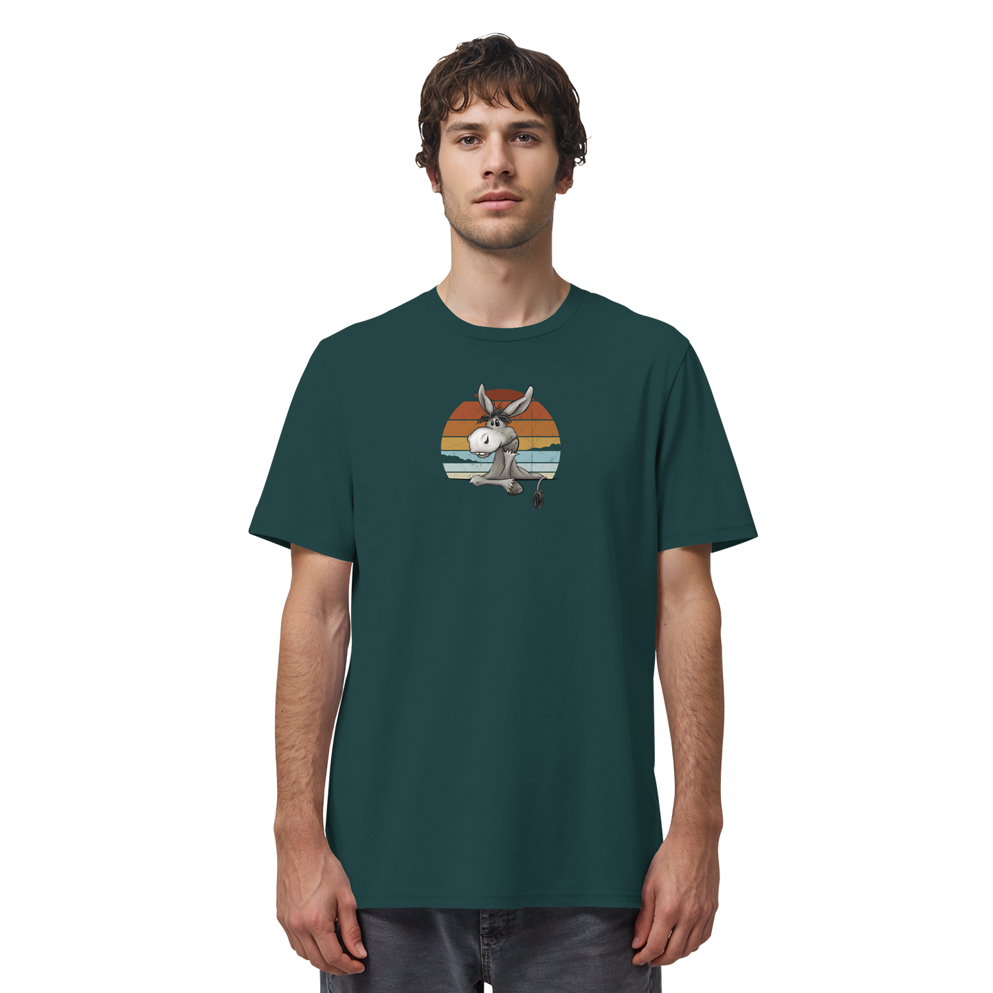 Lässiges Maultier Retro Esel - Organic Shirt