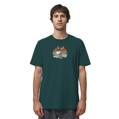 Lässiges Maultier Retro Esel - Organic Shirt