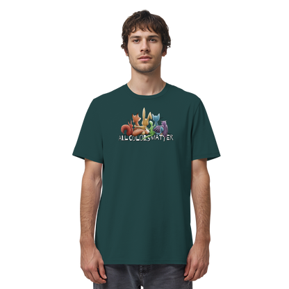 All Colors Matter! Regenbogen Tiere für Vielfalt - Organic Shirt