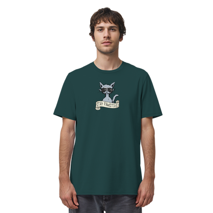 Stay Pawsitive Bleib lässig Hipster Katze - Organic Shirt