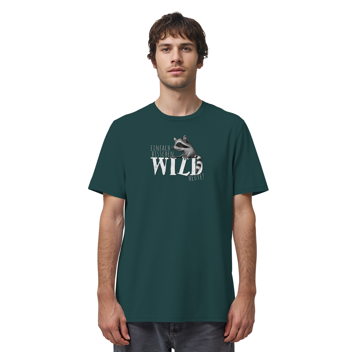 Bisschen wild heute! Waschbär - Organic Shirt