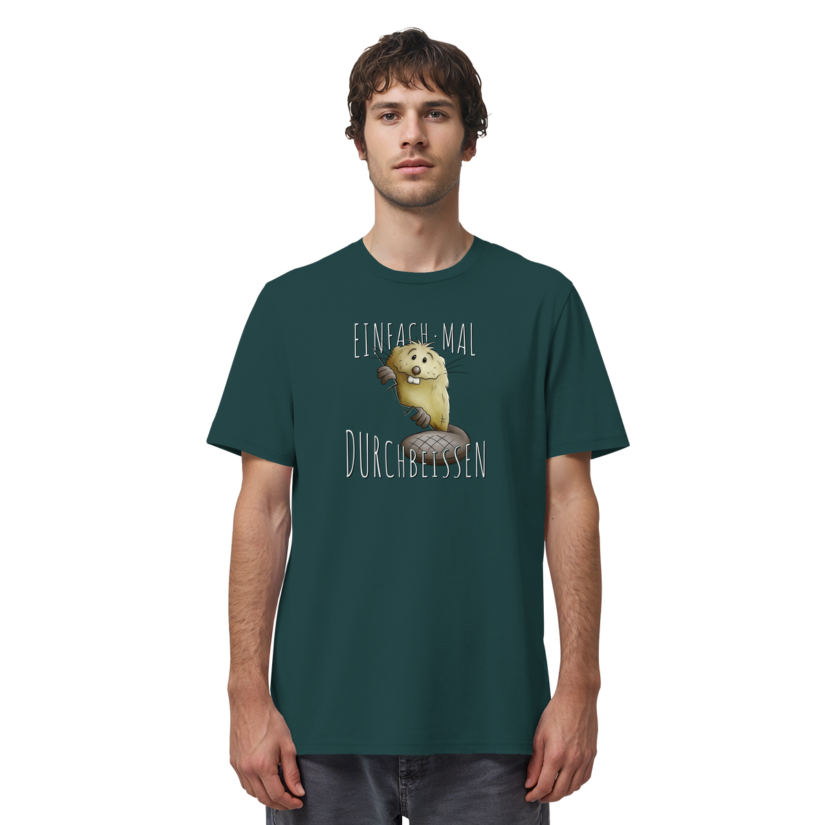Einfach mal Durchbeissen Biber - Organic Shirt