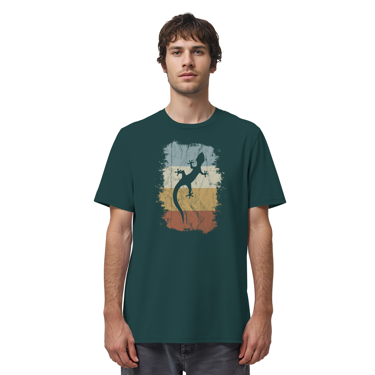 Retro Gecko Salamander Silhouette - Organic Shirt