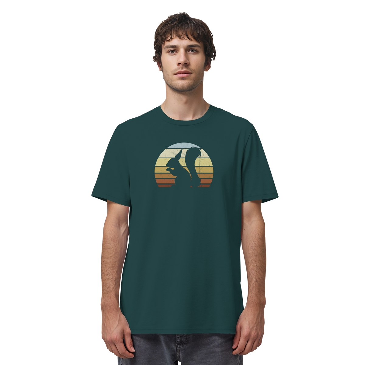 Retro Eichhörnchen Silhouette - Organic Shirt