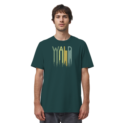 Wald Retro Forst Schriftzug - Organic Shirt
