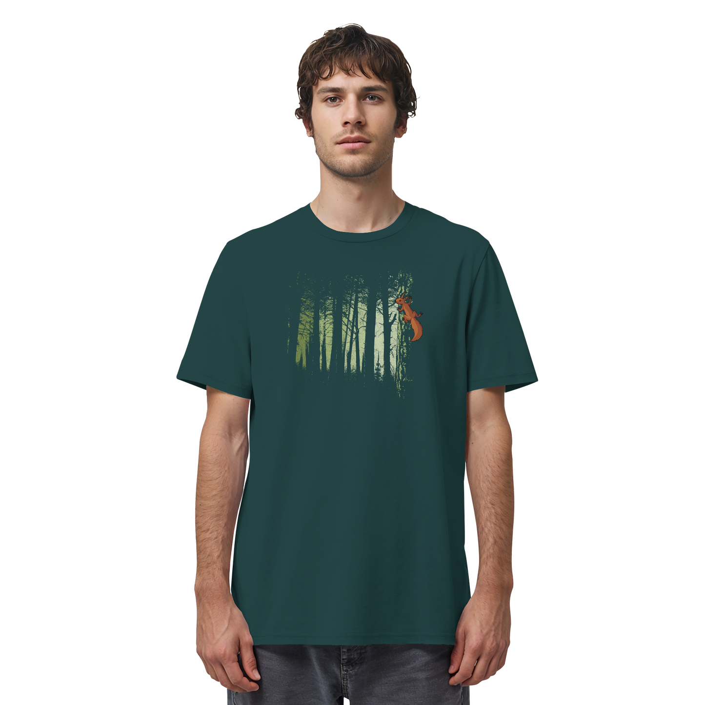 Eichhörnchen im Zwielicht-Wald - Organic Shirt
