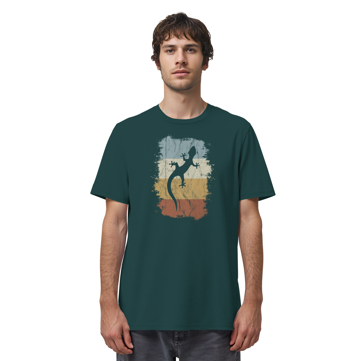 Retro Gecko Salamander Silhouette - Organic Shirt