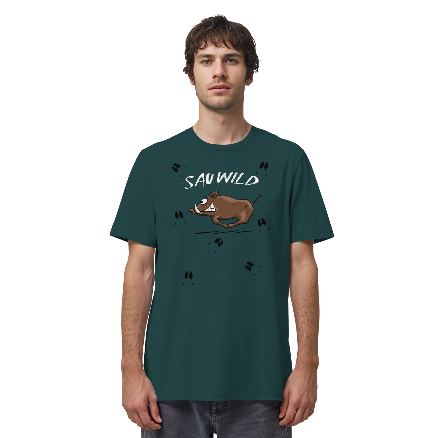 Sauwild wilde Sau | Wildschwein Keiler - Organic Shirt