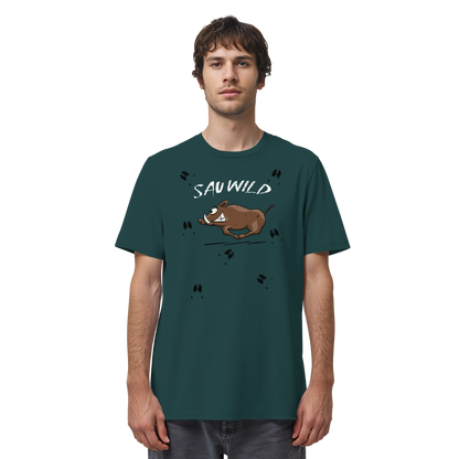 Sauwild wilde Sau | Wildschwein Keiler - Organic Shirt