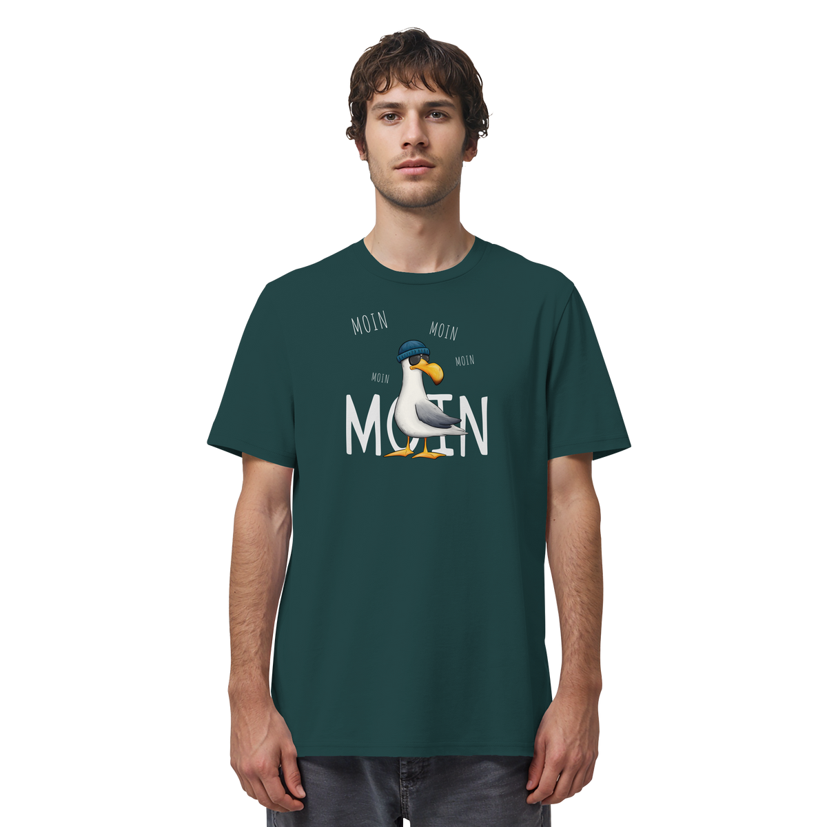 Moin Moin Lässige Hipster Möwe  - Organic Shirt
