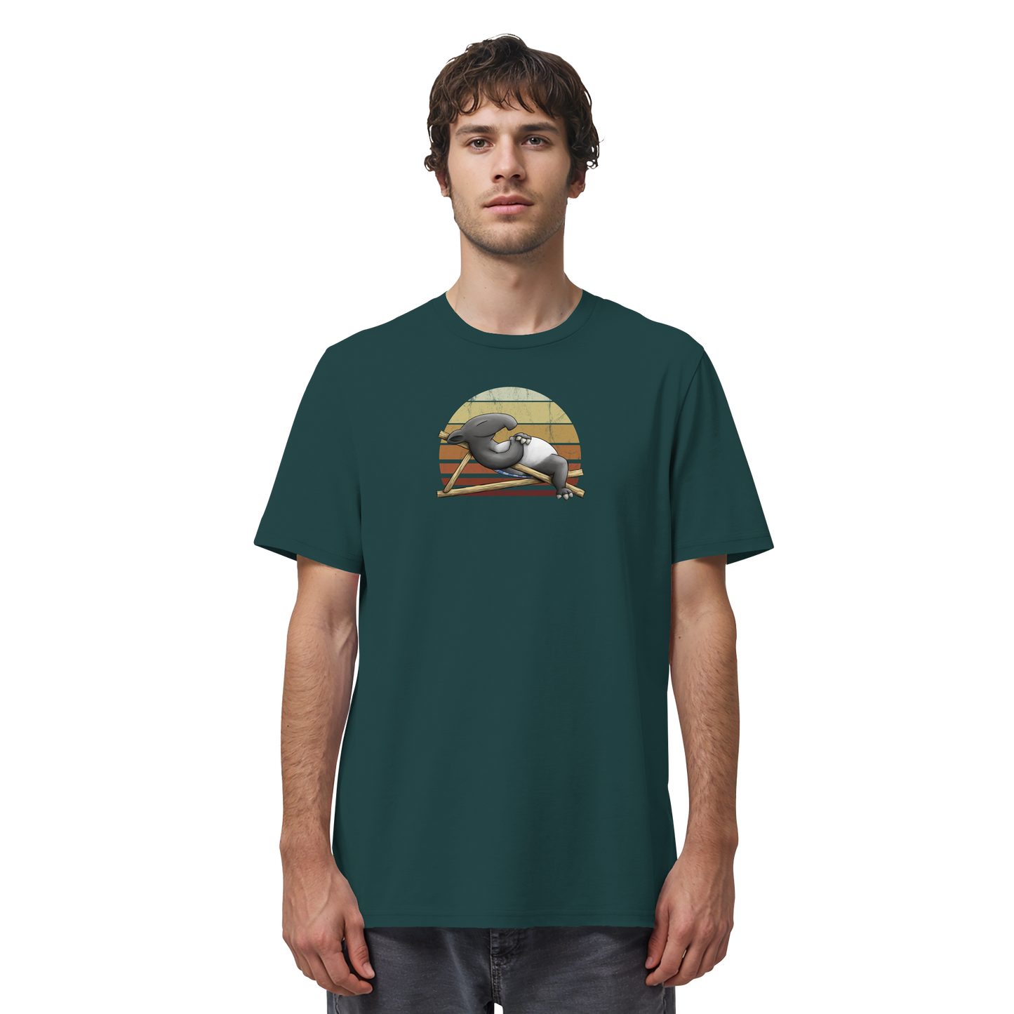 Lässiger Retro Sundown Tapir - Organic Shirt