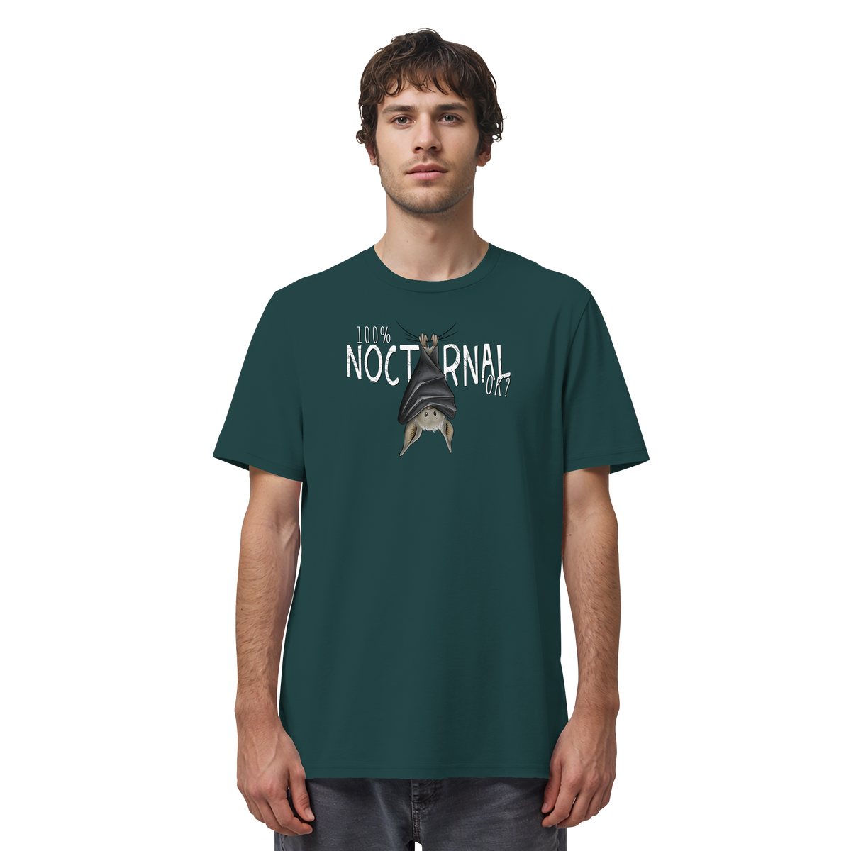 100% nachtaktive Fledermaus - Organic Shirt