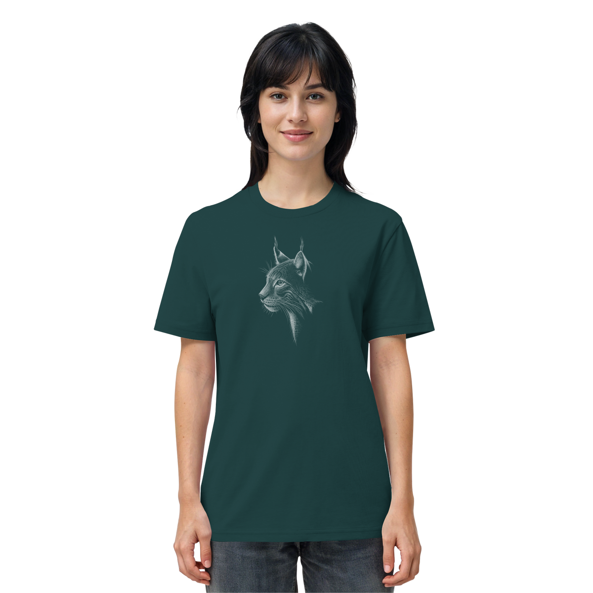 Luchs Kritzelkunst Wildkatze Illustration - Organic Shirt