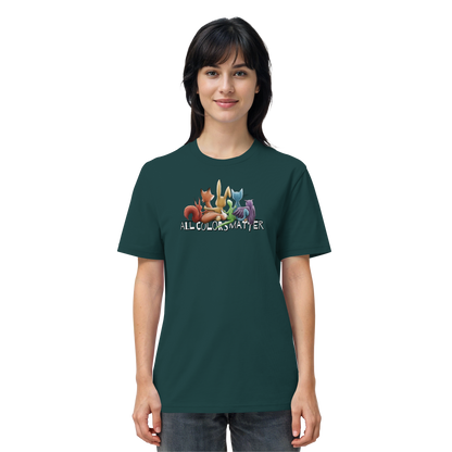 All Colors Matter! Regenbogen Tiere für Vielfalt - Organic Shirt
