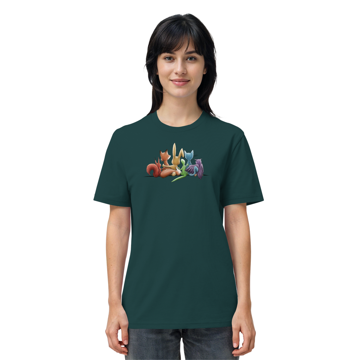 Regenbogen Tiere für Freundschaft, Toleranz und Vielfalt - Organic Shirt