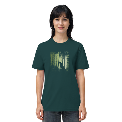 Einsamer Wolf im Zwielicht Wald  - Organic Shirt