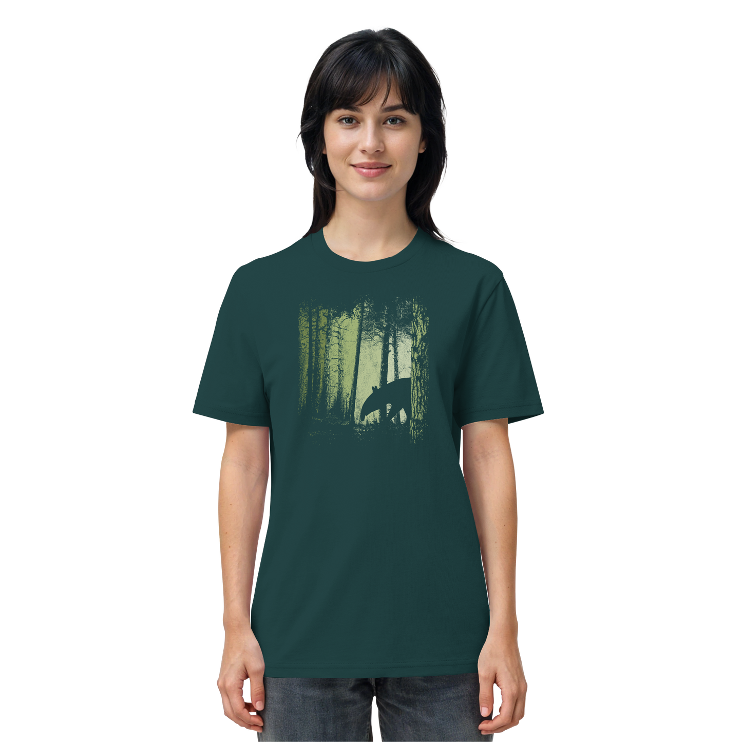 Lässiger Tapir im Zwielicht Wald - Organic Shirt