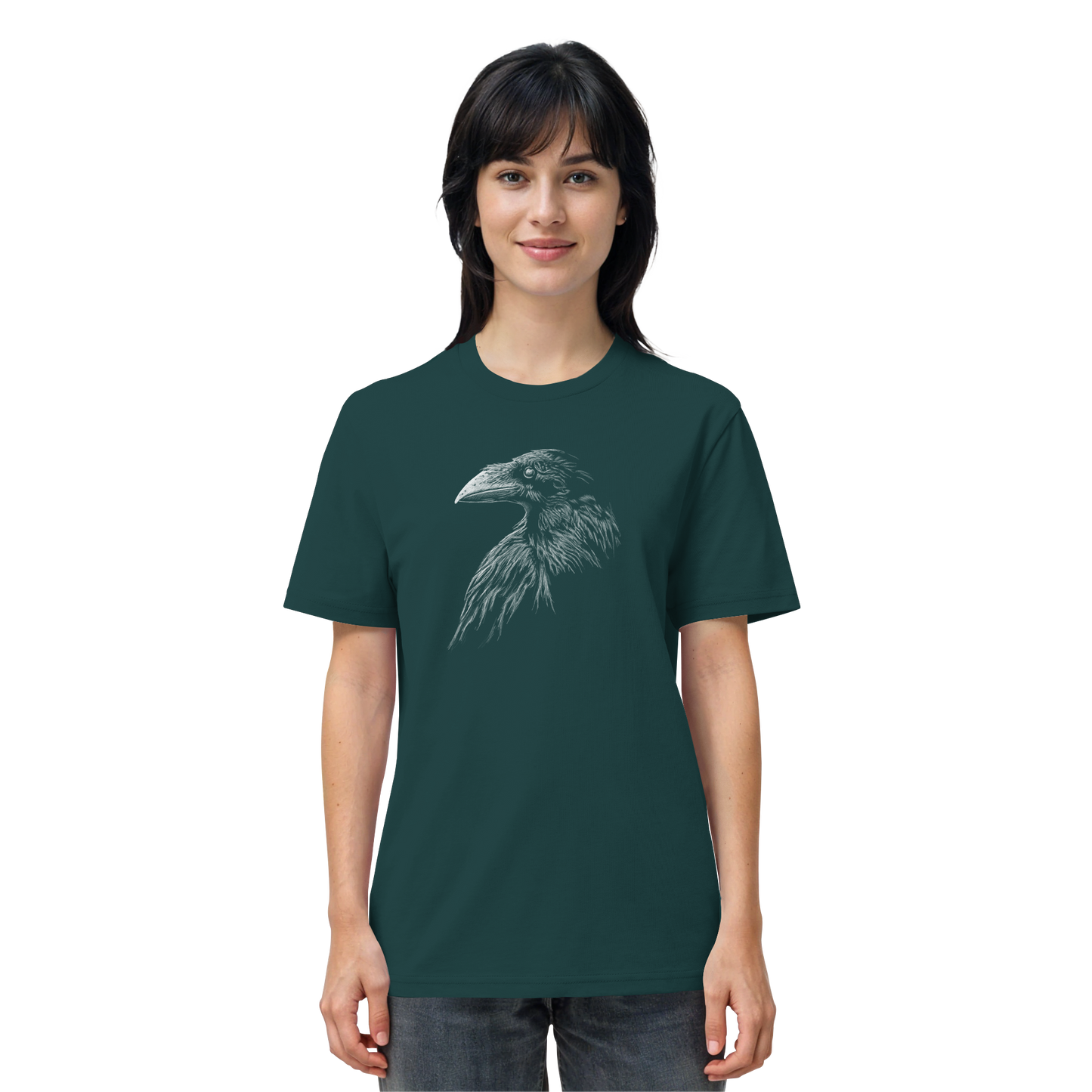 Kritzelkunst Rabe Krähe - Organic Shirt
