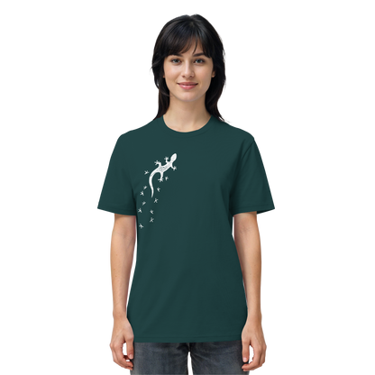Gecko Eidechse Silhouette hell - Organic Shirt
