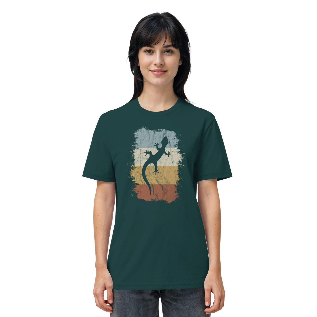 Retro Gecko Salamander Silhouette - Organic Shirt