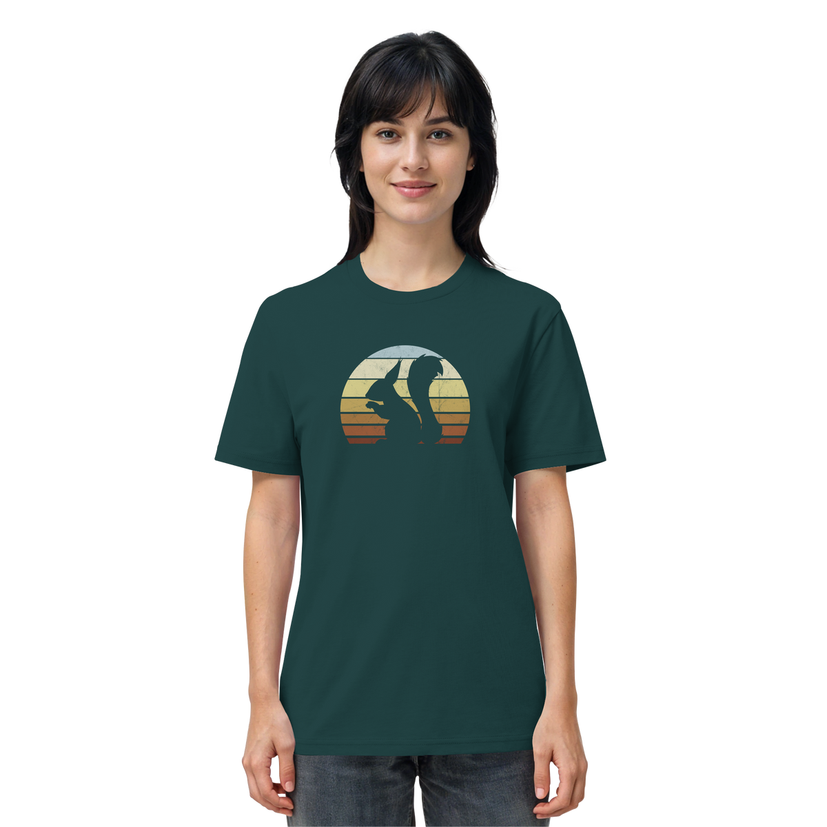Retro Eichhörnchen Silhouette - Organic Shirt