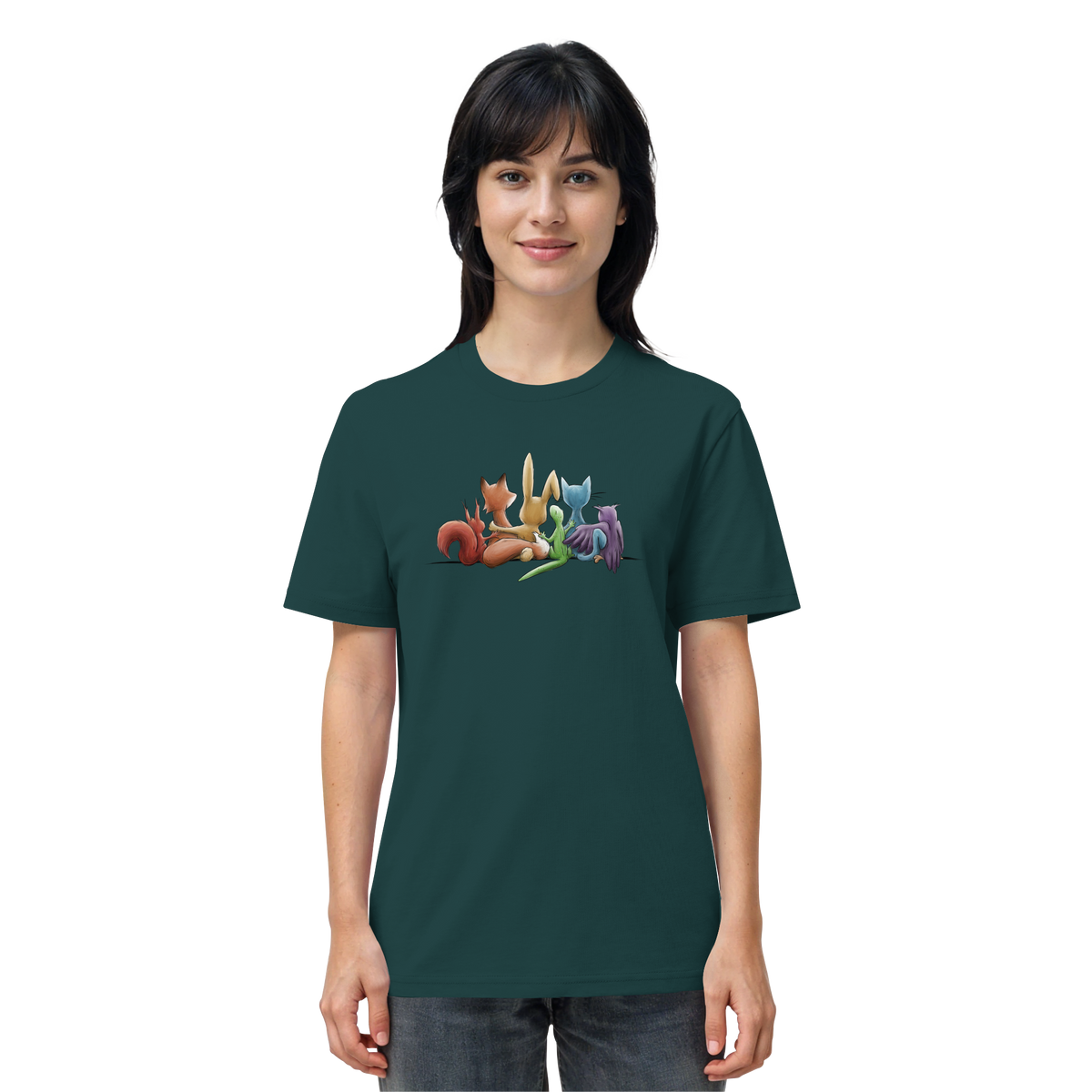 Regenbogen Tiere für Freundschaft, Toleranz und Vielfalt - Organic Shirt