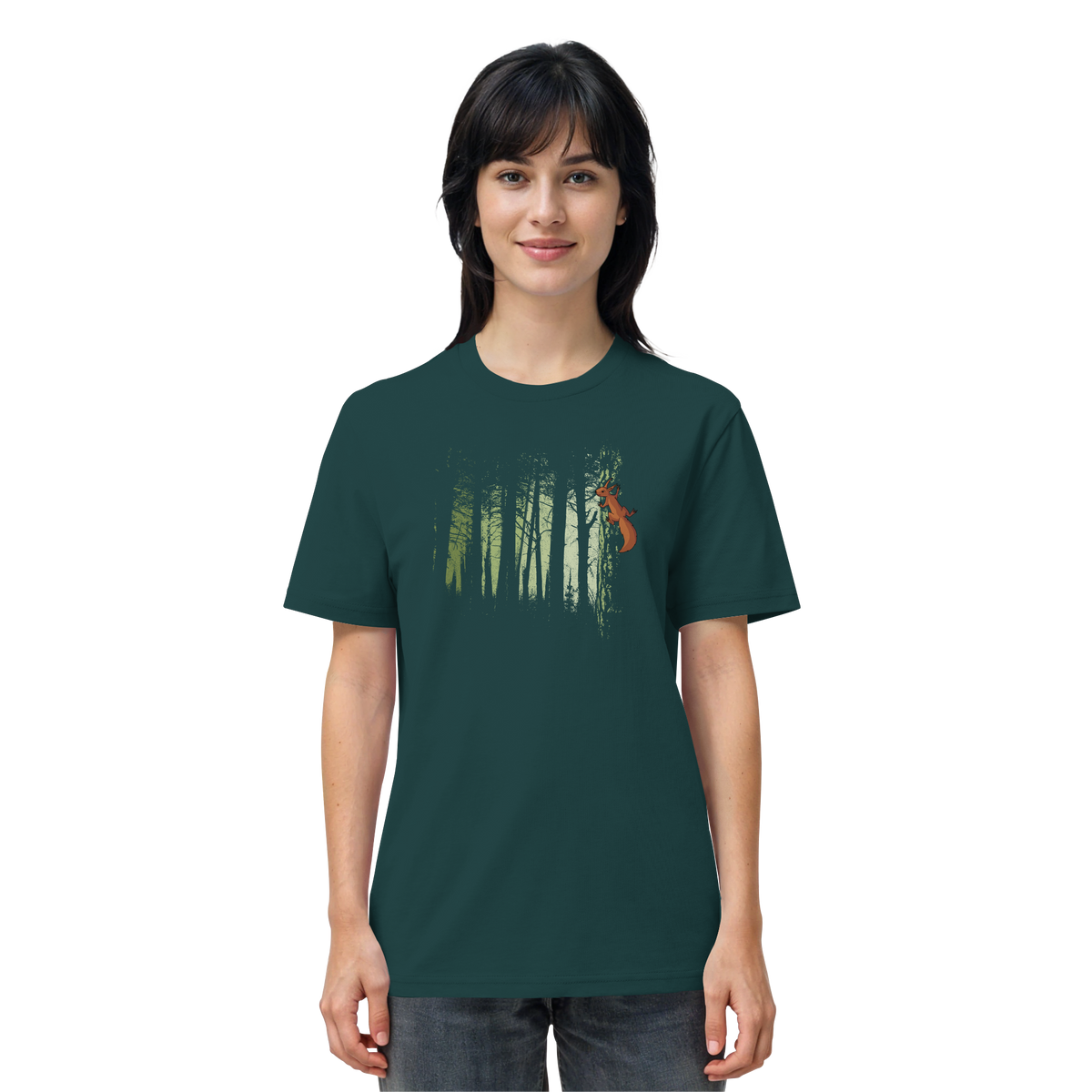 Eichhörnchen im Zwielicht-Wald - Organic Shirt