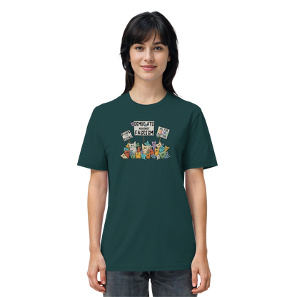 Demo-Katzen gegen Faschismus und für Vielfalt - Organic Shirt