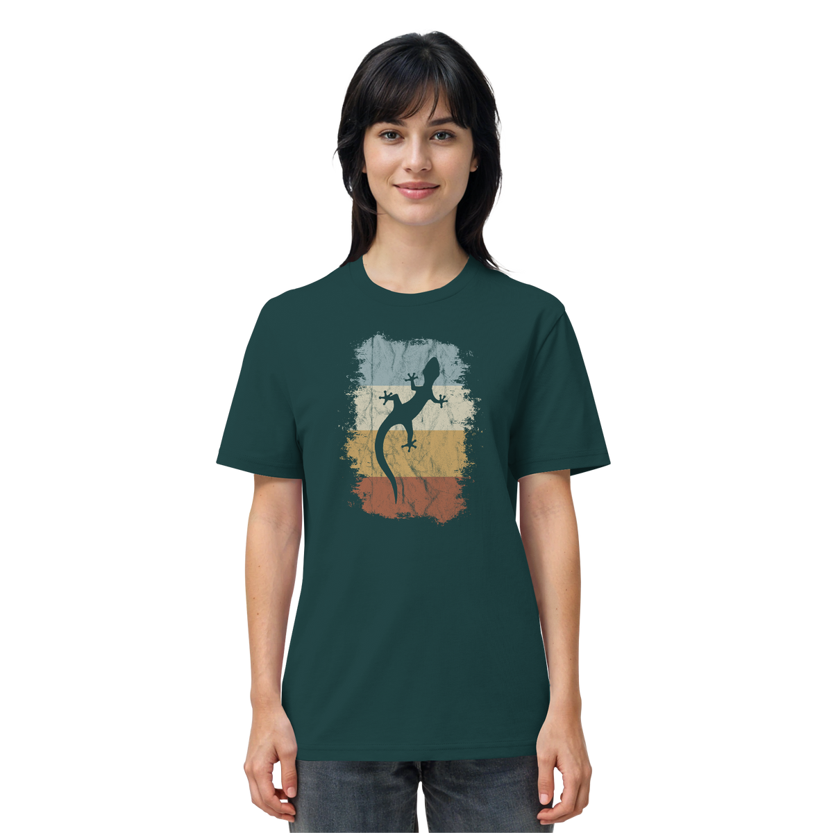 Retro Gecko Salamander Silhouette - Organic Shirt