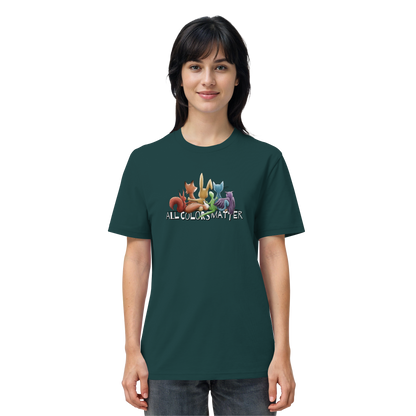 All Colors Matter! Regenbogen Tiere für Vielfalt - Organic Shirt