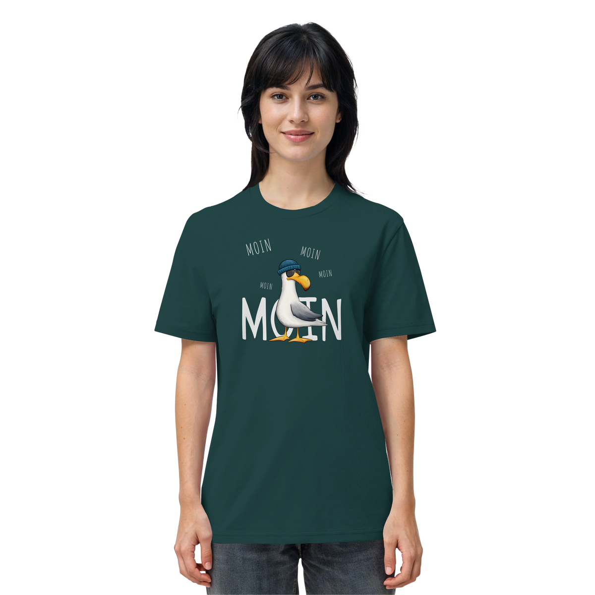 Moin Moin Lässige Hipster Möwe  - Organic Shirt