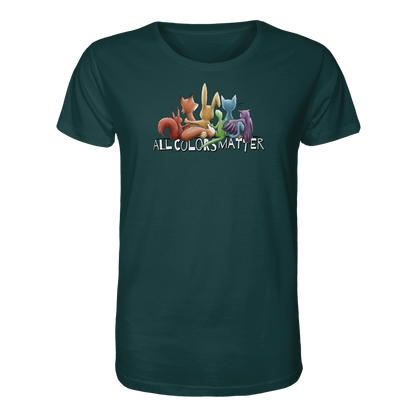 All Colors Matter! Regenbogen Tiere für Vielfalt - Organic Shirt