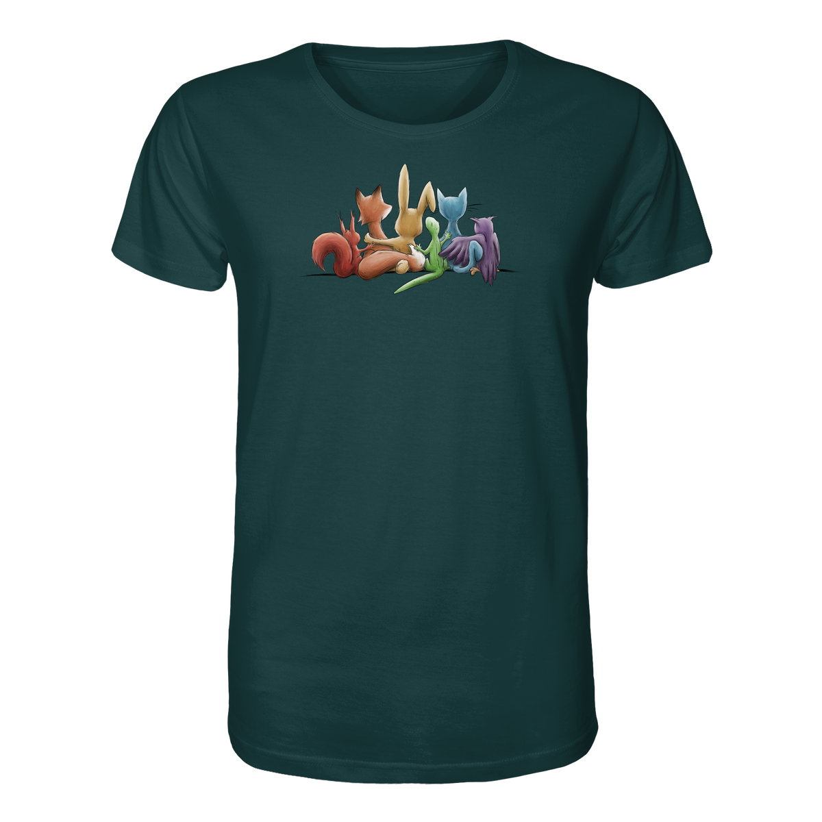 Regenbogen Tiere für Freundschaft, Toleranz und Vielfalt - Organic Shirt