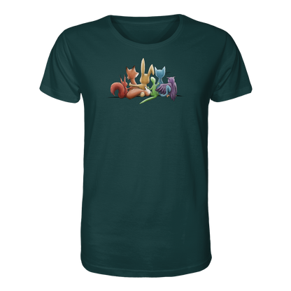 Regenbogen Tiere für Freundschaft, Toleranz und Vielfalt - Organic Shirt