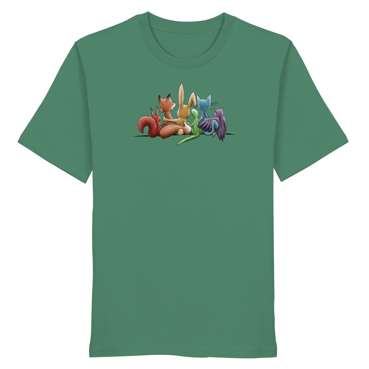 Regenbogen Tiere für Freundschaft, Toleranz und Vielfalt - Organic Shirt