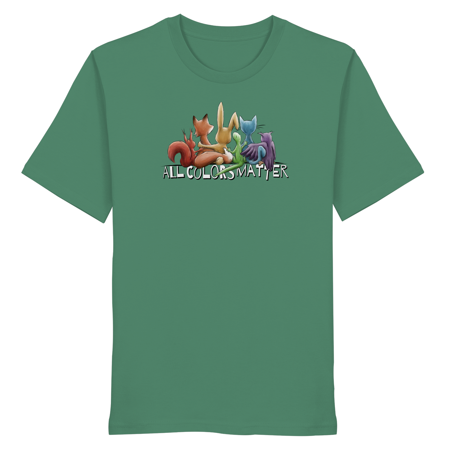 All Colors Matter! Regenbogen Tiere für Vielfalt - Organic Shirt