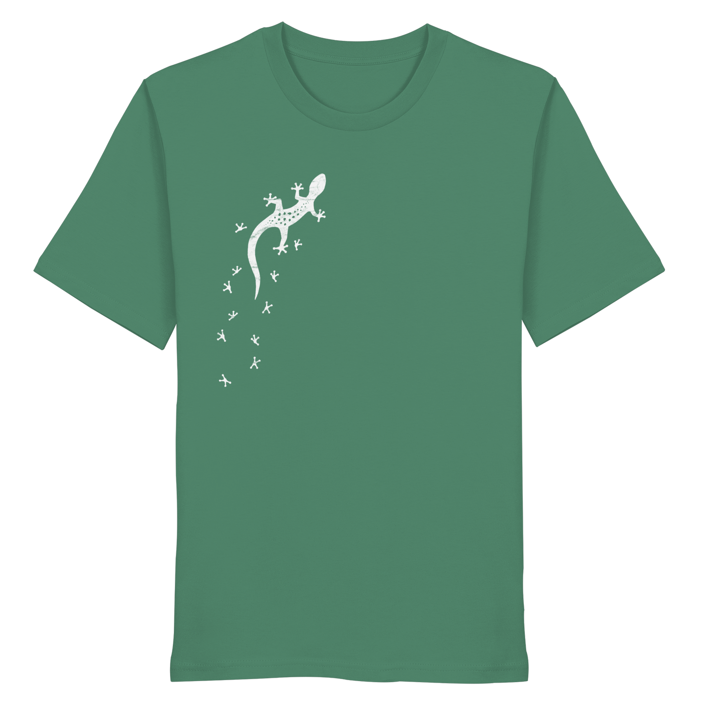 Gecko Eidechse Silhouette hell - Organic Shirt