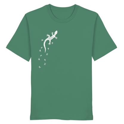 Gecko Eidechse Silhouette hell - Organic Shirt