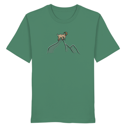 Ziegenbock in den Bergen - Organic Shirt