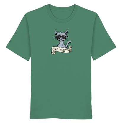 Stay Pawsitive Bleib lässig Hipster Katze - Organic Shirt