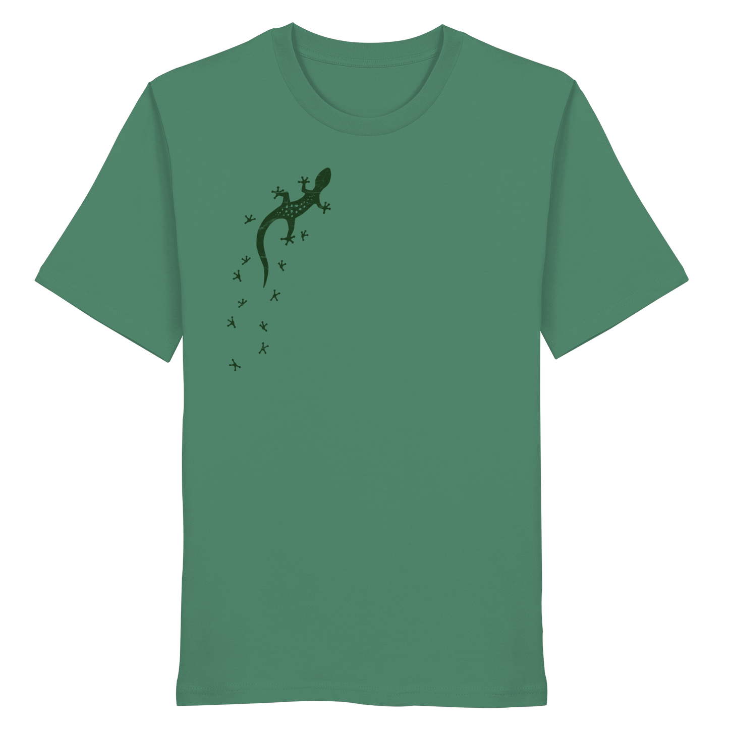 Gecko Eidechse Silhouette dunkel - Organic Shirt