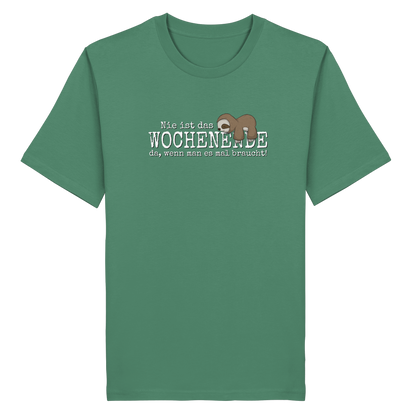 Kawaii Faultier Wochenende - Organic Shirt