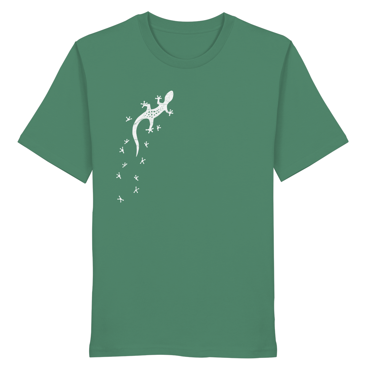 Gecko Eidechse Silhouette hell - Organic Shirt