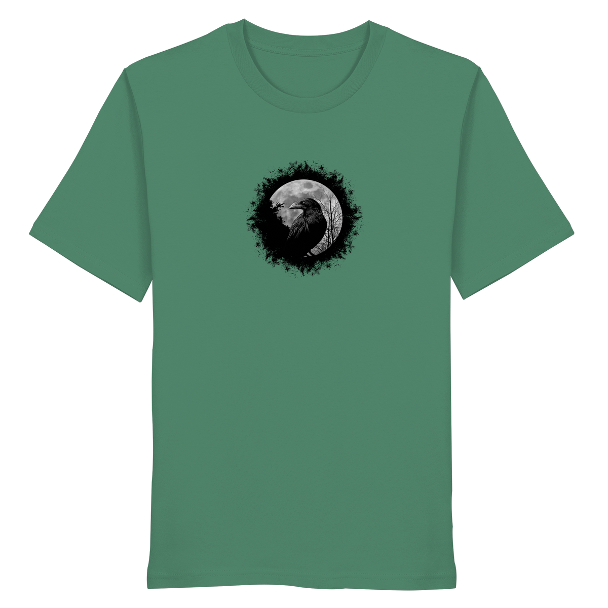 Schwarzer Rabe bei Vollmond  - Organic Shirt