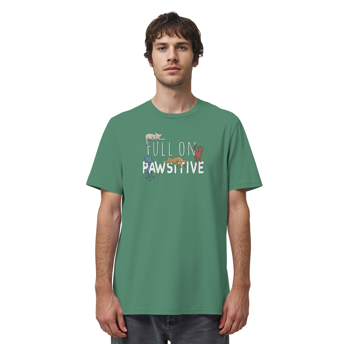 Full On Pawsitive! Gechillte Katzen - Organic Shirt