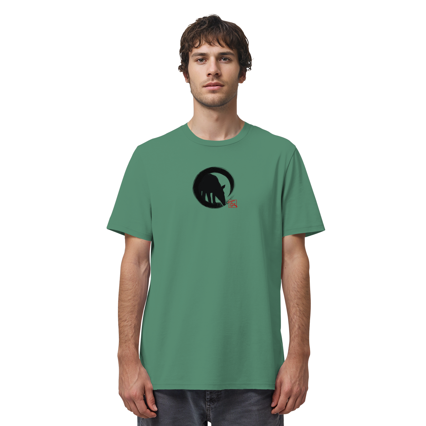 Zen Tapir im japanischen Enso Kreis - Organic Shirt
