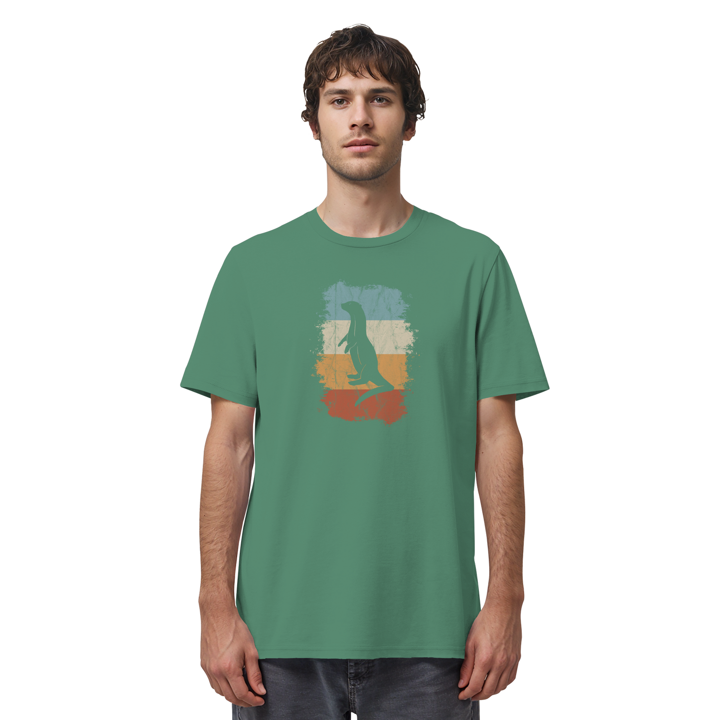 Retro Otter Fischotter Silhouette - Organic Shirt