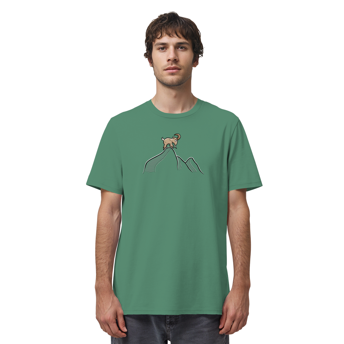 Ziegenbock in den Bergen - Organic Shirt