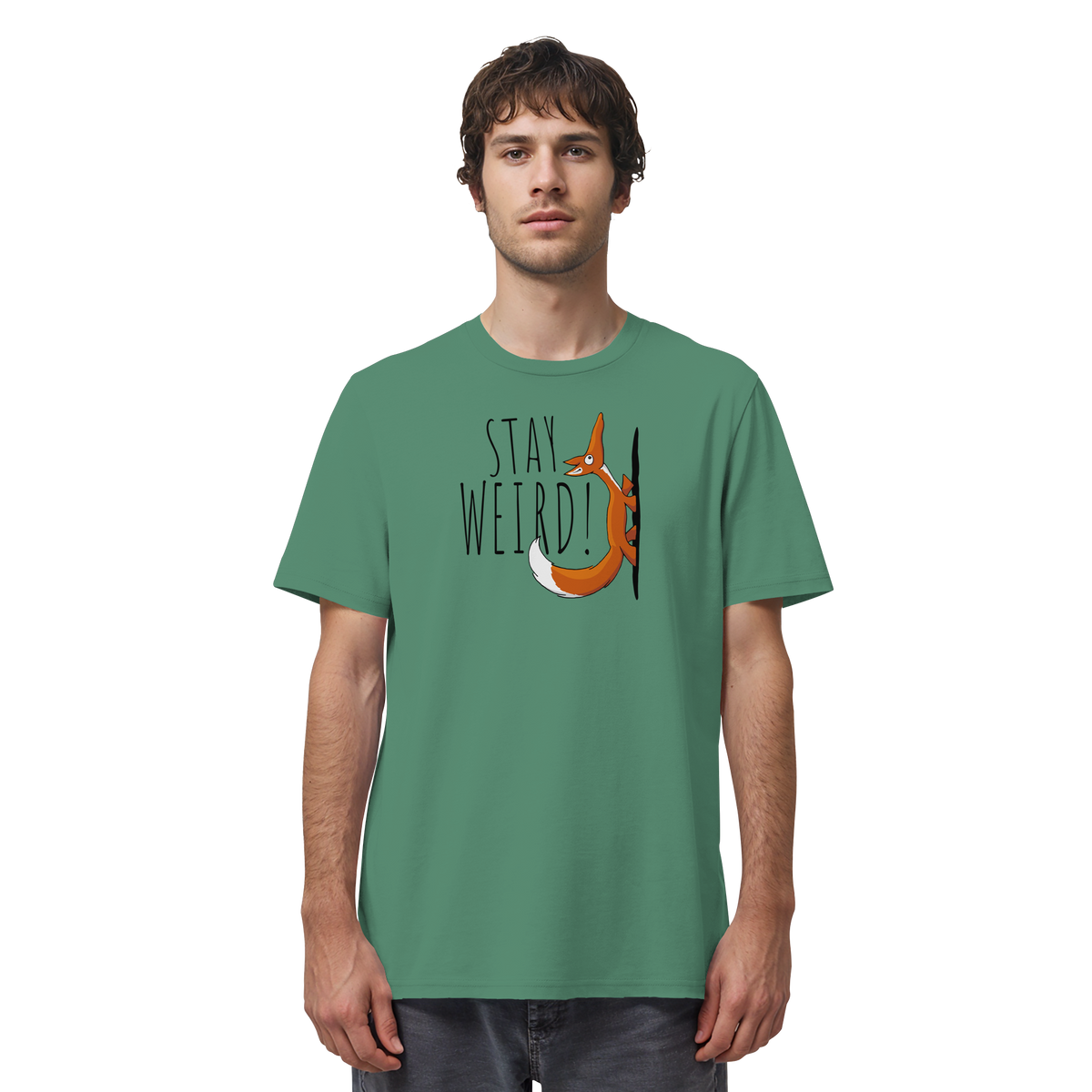 Stay Weird! Schräger Fuchs - Organic Shirt